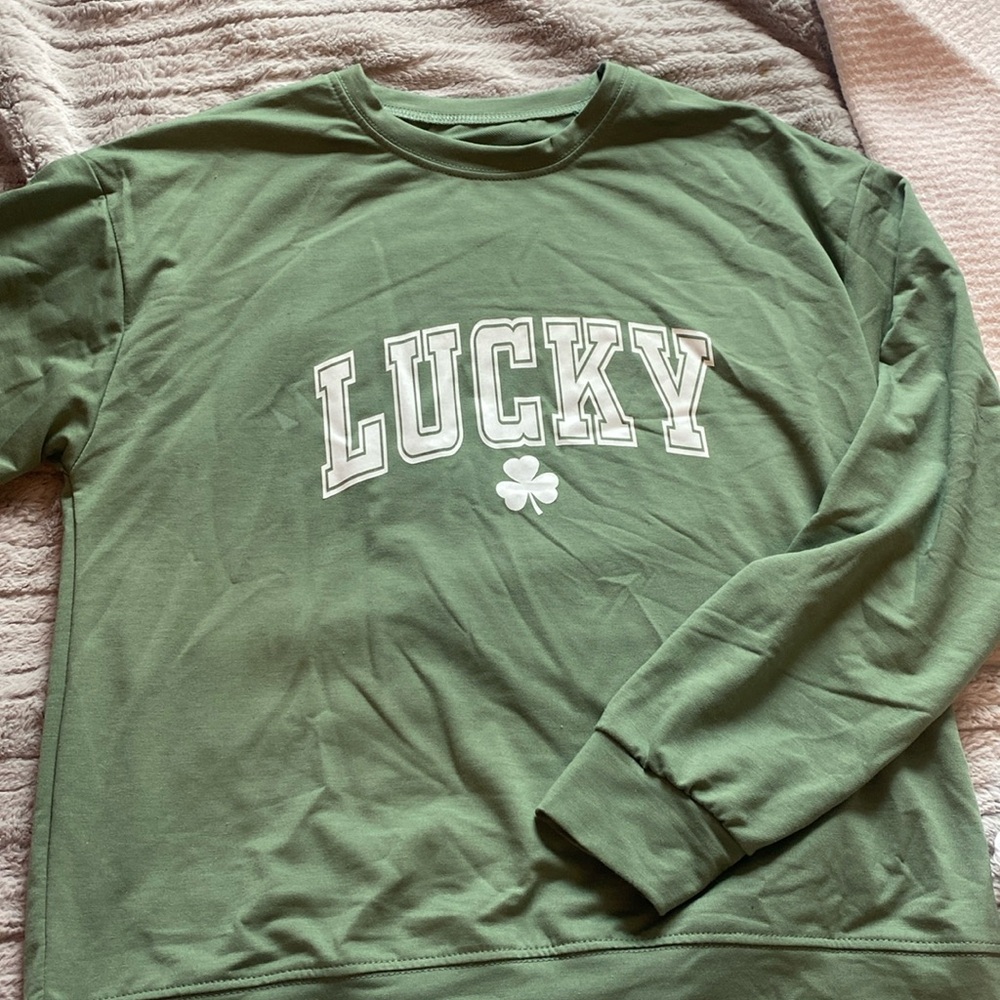 lucky green crewneck